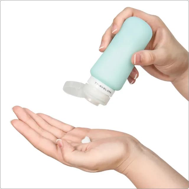 【Travelon】旅行分裝瓶 大綠白2入 / 沐浴乳 洗髮精 乳液瓶 保養品空瓶 暑假出遊 出國 88父親節禮物 男包