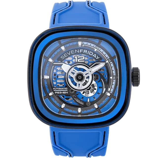 【SEVENFRIDAY】彩色碳纖維 透視自動上鍊機械錶-47X47.6mm 送禮 禮物 推薦(PS3/04)