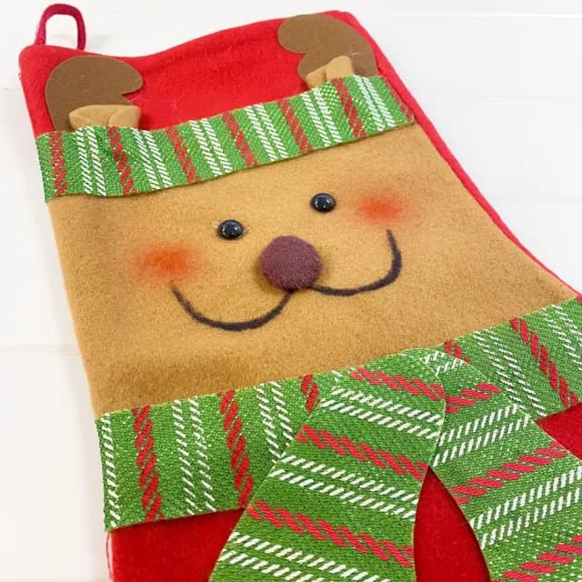 【橘魔法】可愛聖誕人物大型不織布聖誕襪(聖誕老人 聖誕節 耶誕 聖誕禮物 禮物袋 節慶)