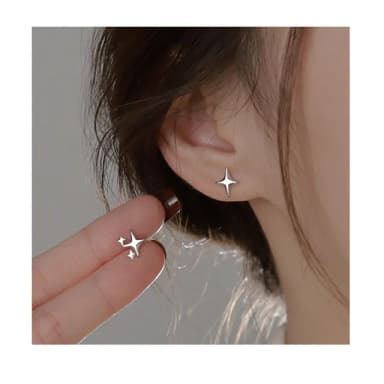 【Emi 艾迷】初星光芒閃爍不對稱925銀針耳環