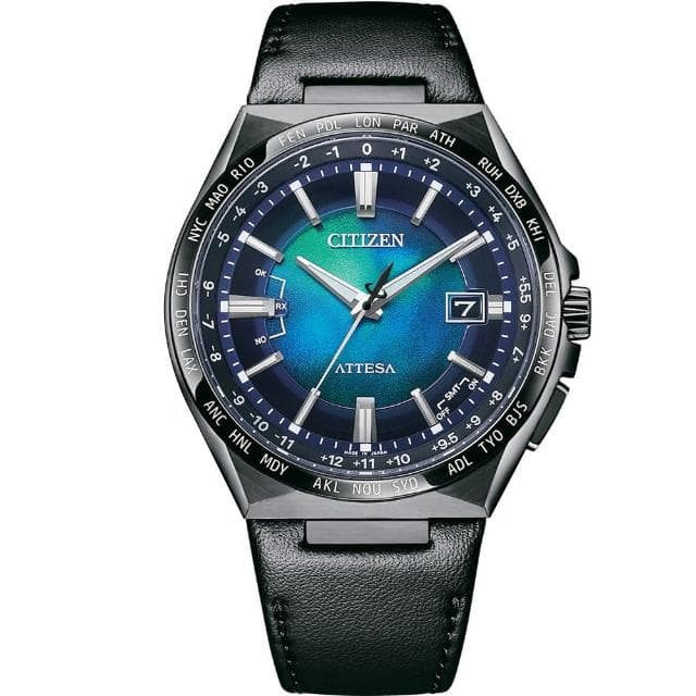 【CITIZEN 星辰】ATTESA 系列 千彩之海 鈦金屬藍色光動能電波對時 男錶  手錶 畢業 禮物 推薦(CB0215-18L)
