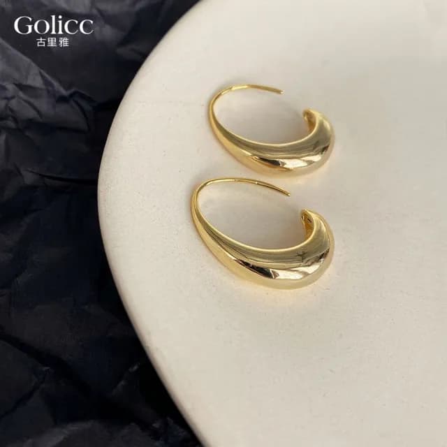 【Golicc】耳環 韓國 東大門 弧形(99購物限定 生日 飾品 耳釘 耳飾 耳墜 禮物)