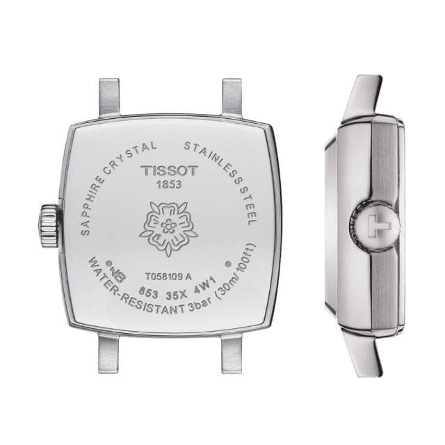【TISSOT 天梭 官方授權】LOVELY SQUARE 小公主系列石英手錶 情人節 禮物(T0581091104101)