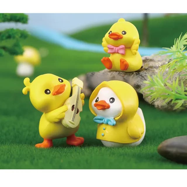 【Gardeners】小黃鴨盆栽擺飾1入(公仔玩偶微景觀擺件多肉圓藝植物飾品)