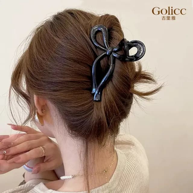 【Golicc】髮夾 韓國 氣質 蝴蝶結 買一送一(99購物限定 生日 髮飾 髮帶 飾品 禮物)