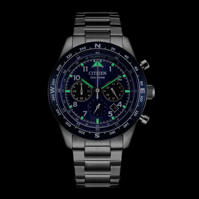 【CITIZEN 星辰】Chronograph系列 型男必備三眼計時腕錶 七夕 情人節 送禮 推薦(CA4554-84L)