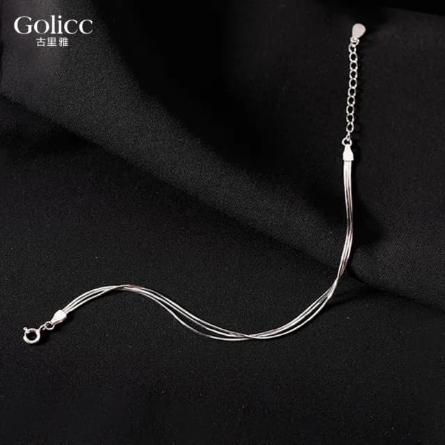 【Golicc】手鍊 日韓風 簡約 多層 蛇骨(七夕 情人節 生日 手環 手繩 首飾 飾品 禮物)