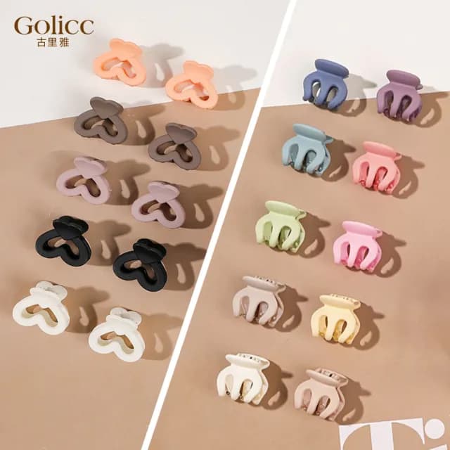 【Golicc】髮夾 可愛 小抓夾 10入 盒裝(七夕 情人節 生日 髮飾 頭飾 大腸圈 髮夾 禮物)