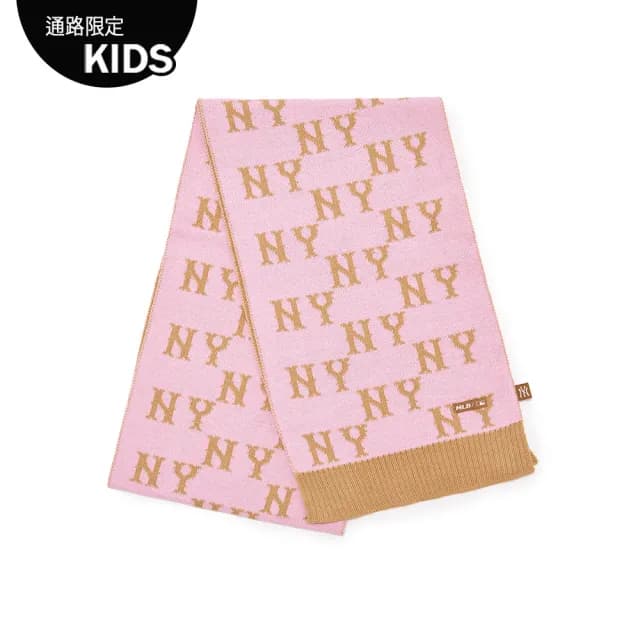 【MLB】童裝 雙面圍巾 MONOGRAM系列 紐約洋基隊(7AMFM0136-50PKS)