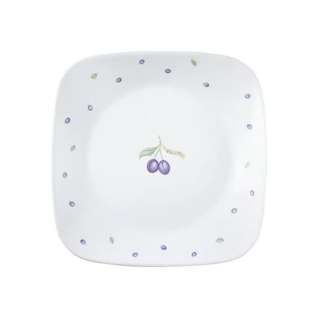 【CorelleBrands 康寧餐具】紫梅方形8吋平盤(2211)