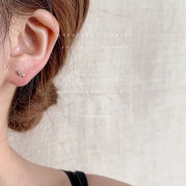 【TWINKLE】耳環 甜美糖果 超mini鑲鋯石925銀針耳環#TW0219(925銀針)