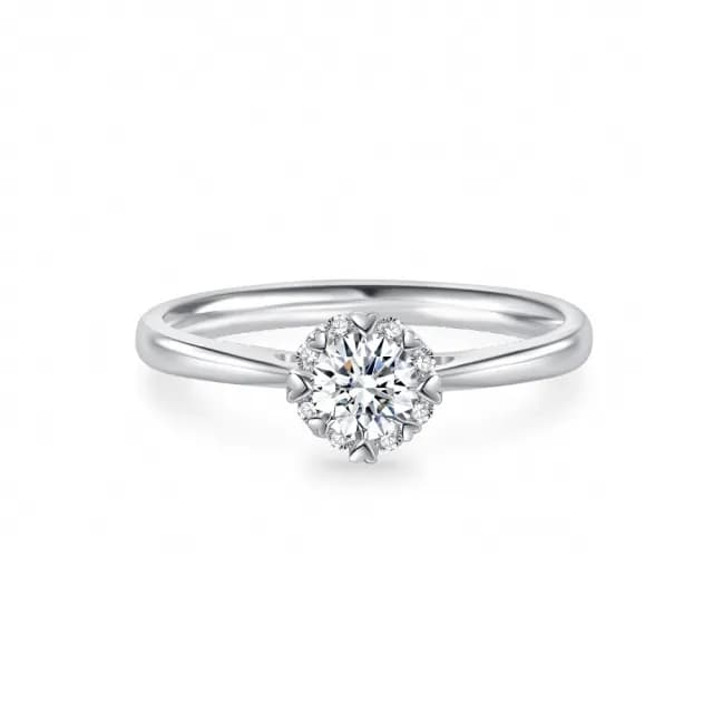 【SOPHIA 蘇菲亞珠寶】GIA 30分 D/SI1 18K金 費洛拉S 鑽石戒指