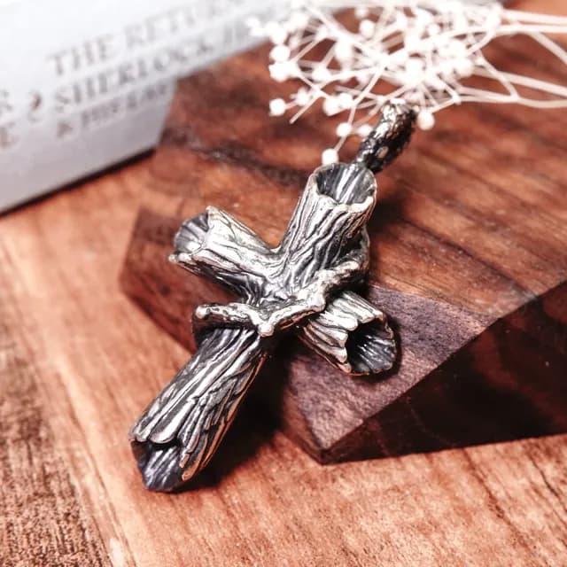 【ART64】森木十字架 大款 925純銀項鍊(男生項鍊 十字架項鍊 情人節禮物)