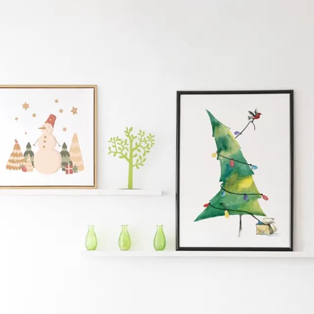 【菠蘿選畫所】聖誕點燈儀式 - 42x60cm(聖誕節禮物/臥室佈置/玄關掛畫)