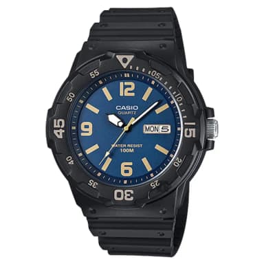 【CASIO 卡西歐】學生錶 DIVER LOOK 潛水運動風手錶-藍x黑 考試手錶 交換禮物(MRW-200H-2B3VDF)