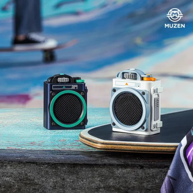 【MUZEN】Wild Go 可攜式戶外街頭藍牙喇叭-單寧藍(露營 街頭 戶外 滑板 登山 健行 IPX5防水 攜帶式 音響)