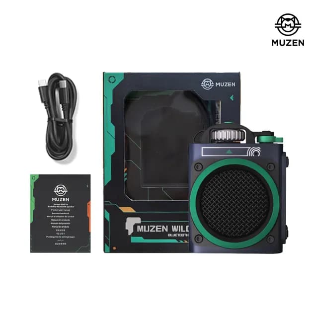 【MUZEN】Wild Go 可攜式戶外街頭藍牙喇叭-單寧藍(露營 街頭 戶外 滑板 登山 健行 IPX5防水 攜帶式 音響)