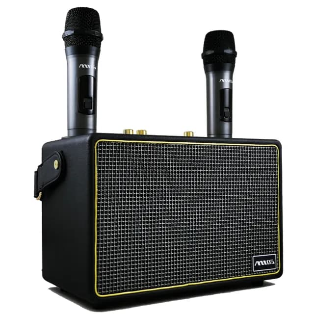 【MTOS】便攜式雙麥克風藍牙歡唱音響組 K97(雙人歡唱/藍牙/USB/TF播放/FM廣播)