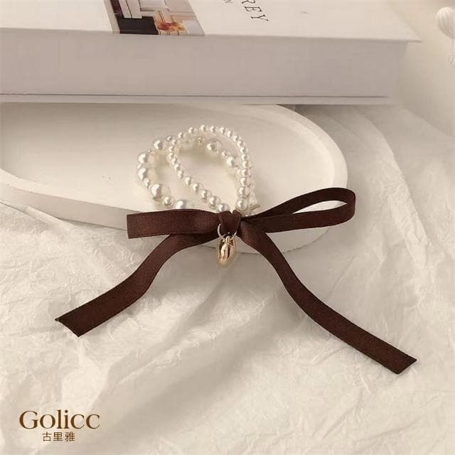 【Golicc】髮圈 小香風 珍珠 蝴蝶結 髮圈(母親節 生日 情人節 髮飾 頭飾 大腸圈 髮夾 禮物)