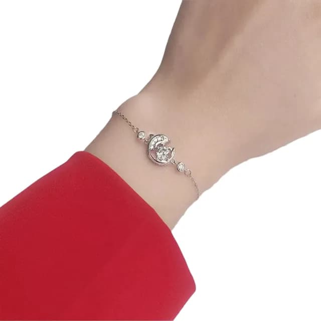 【巴黎精品】情人節禮物 現貨+預購 莫桑鑽手鍊925純銀銀飾(0.5ct錦鯉祈福復古女飾品p1as48)