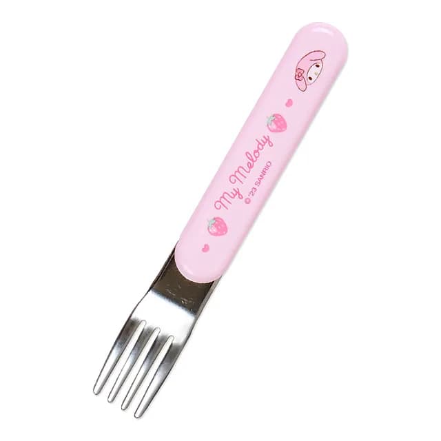 【SANRIO 三麗鷗】滑蓋式立體浮雕環保餐具組 餐具三件組 美樂蒂(餐具雜貨)