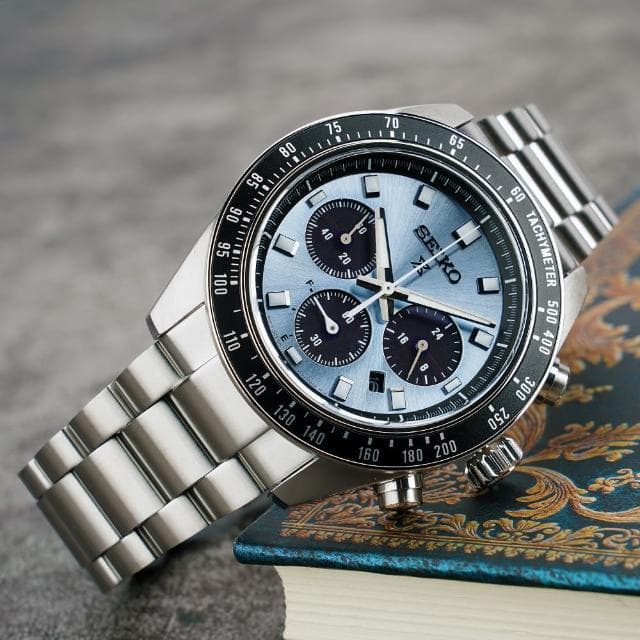 【SEIKO 精工】PROSPEX 冰藍熊貓錶太陽能三眼計時手錶 母親節 禮物 送禮(SSC935P1/V192-0AH0U)