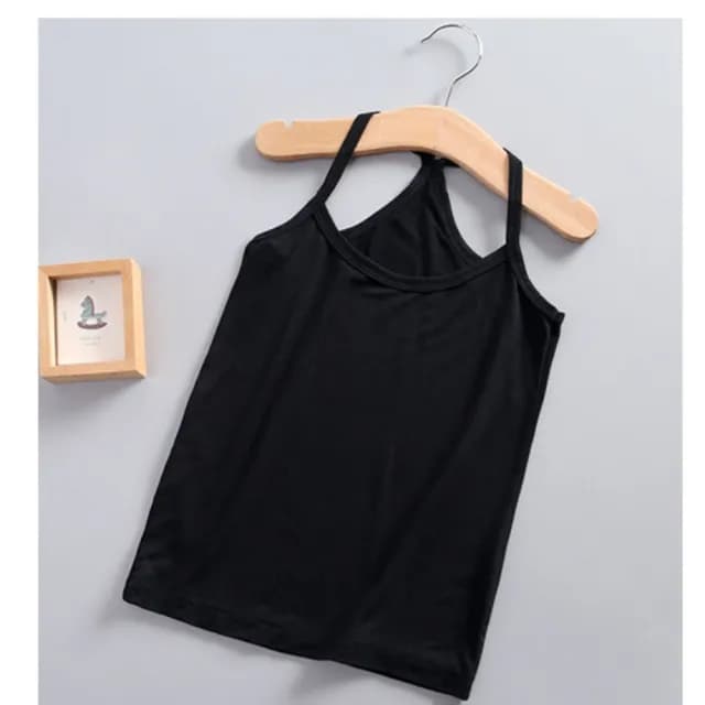 【橘魔法】圓領 Y字 防走光莫代爾小背心 女童細肩帶上衣(內衣 防走光 內搭 上衣 童裝 大童)