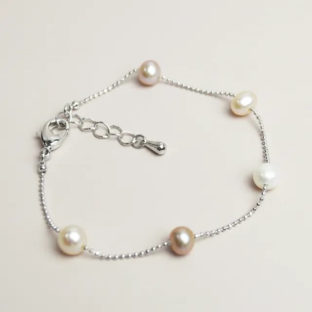 【大東山樑御珊瑚】天然多色珍珠時尚手鍊(6-6.5mm)