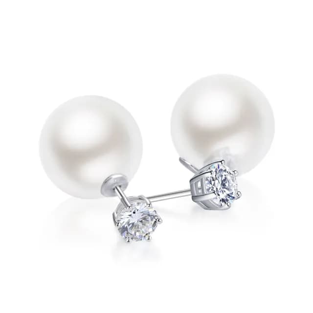 【AchiCat】純銀珍珠耳環．耳針式．(新年禮物．母親節禮物)