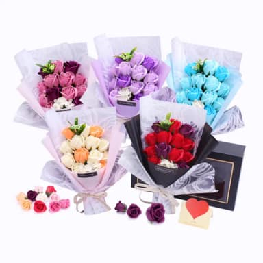 【VENCEDOR】13朵香皂花束(玫瑰花束 情人節花束 畢業禮物 生日花束-2入)