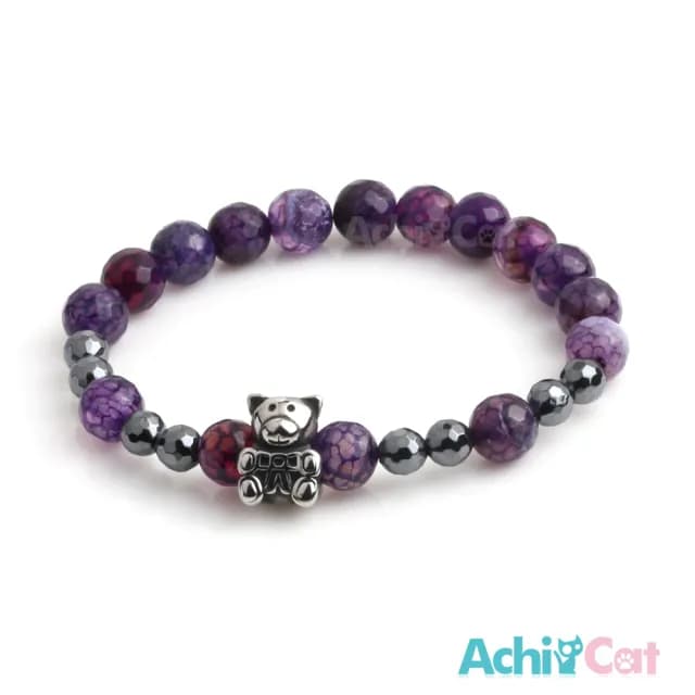 【AchiCat】手鍊．串珠．中性．小熊(白色情人節禮物)