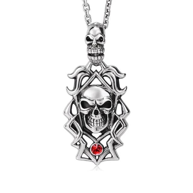 【AchiCat】項鍊．骷髏．男生(白色情人節禮物)