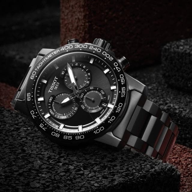 【TISSOT 天梭 官方授權】SUPERSPORT CHRONO 三眼計時手錶-45.5mm 情人節 禮物(T1256173305100)