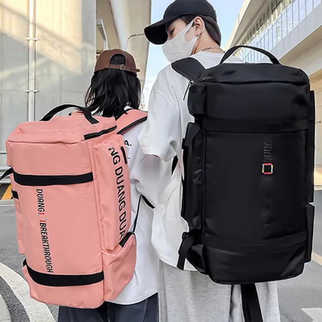 【SUNORO】牛津布大容量時尚旅行包 運動健身包 後背包 單肩斜挎包 行李袋 手提包(交換禮物/情侶