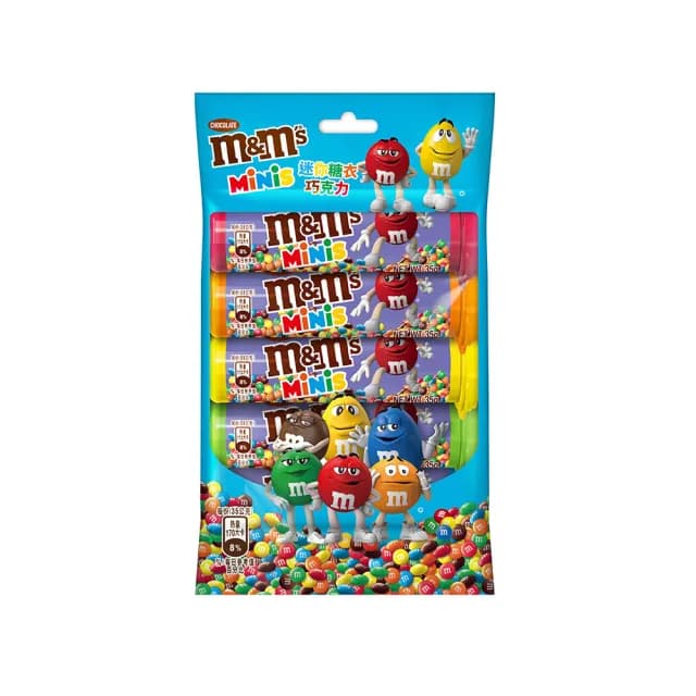 【M&Ms MM巧克力】迷你糖衣巧克力 35g*5入(零食/點心)