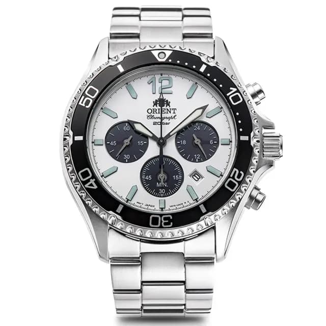 【ORIENT 東方錶】貓熊 太陽能 計時碼表 潛水腕錶 雙11 特惠 推薦(RA-TX0203S)