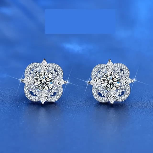 【巴黎精品】現貨+預購 莫桑鑽石耳環925純銀耳環耳針銀飾(0.5克拉女飾品生日情人節禮物p1as105)