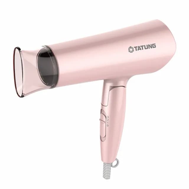 【TATUNG 大同】負離子折疊吹風機-玫瑰金(THD-D1200AI)