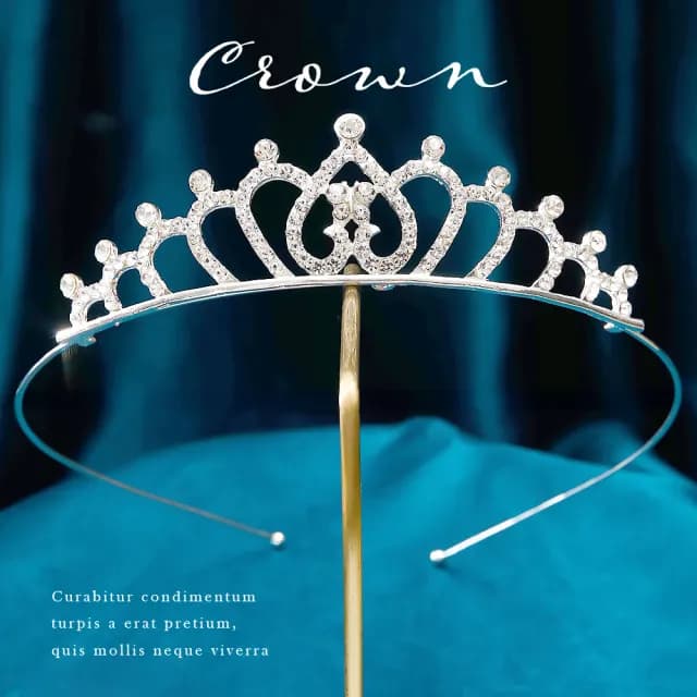 【氣質公主】水鑽皇冠髮箍(新娘 水晶 女王 髮飾 髮夾 頭飾 兒童 花童 萬聖節 禮服 王冠 婚紗 生日 拍照)