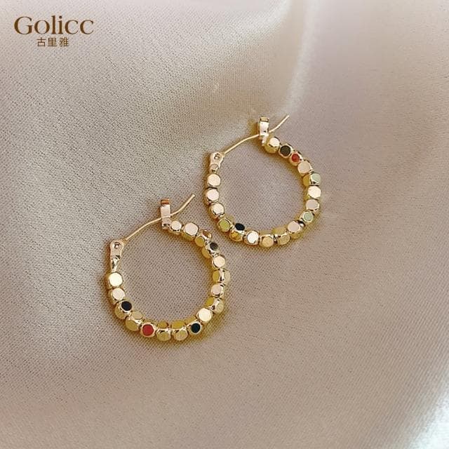 【Golicc】耳環 復古 港風(618 七夕 情人節 生日 飾品 耳飾 耳墜 禮物)