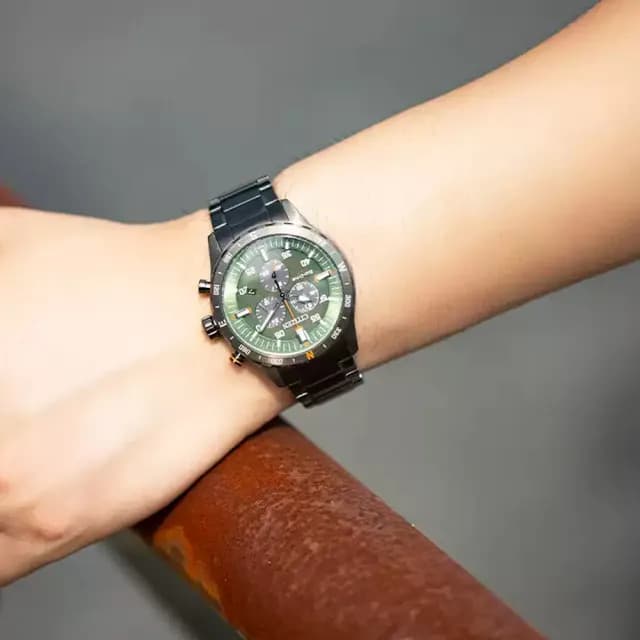 【CITIZEN 星辰】Chronograph 潮玩計時光動能腕錶 手錶 男錶 畢業 禮物 推薦(AT2527-80X)