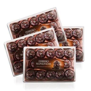 【金莎】買2送2共4盒-義大利 FERRERO RONDNOIR 黑金莎巧克力(14顆盒裝x4盒/朗莎/過年/伴手禮/情人節禮物)