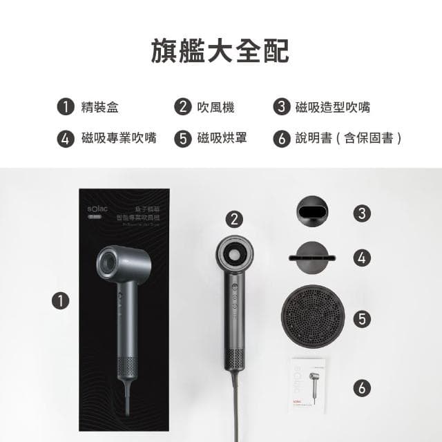 【SOLAC】魚子精華智能專業吹風機SD850(共三色)