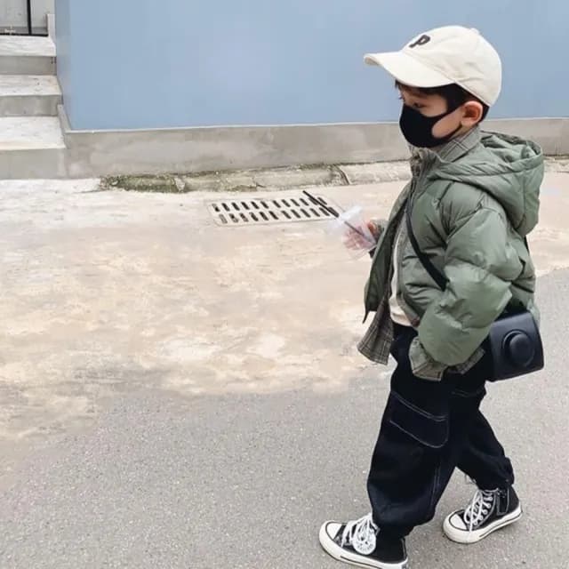 【橘魔法】美式丹寧牛仔工作褲(工裝褲 縮口褲 牛仔褲 長褲 褲子 大童 男童 女童 童褲 兒童 童裝)