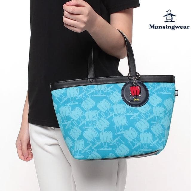 【Munsingwear】母親節禮物 官方直營 企鵝牌 女款寶藍色超好裝質感印花保冷袋 MLRE0A55