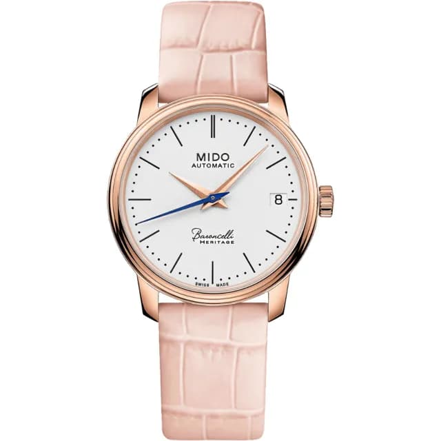 【MIDO 美度】官方授權 Baroncelli Heritage 機械女錶-29mm 手錶 禮物 推薦(M0272073601000)