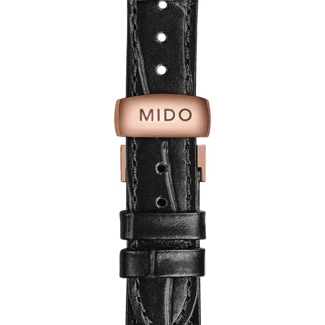 【MIDO 美度】官方授權 Baroncelli 永恆系列機械女錶- 玫瑰金/30mm 手錶 禮物 推薦(M0372073603101)