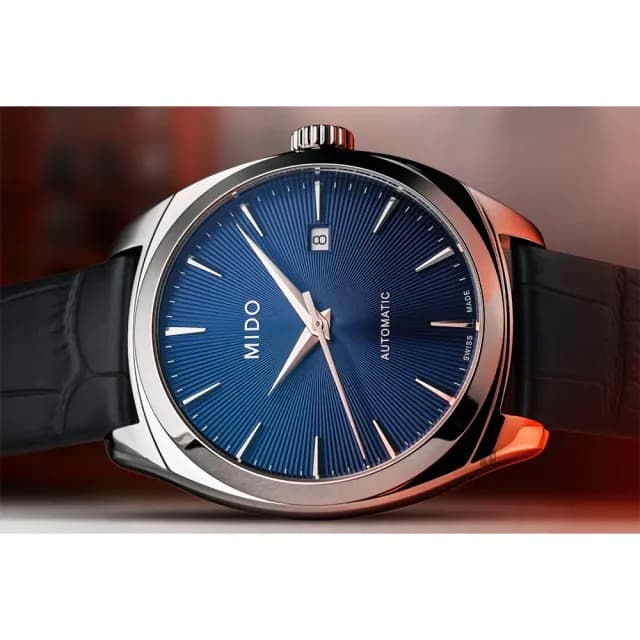 【MIDO 美度】官方授權 皇室藍機械錶-40mm 手錶 送禮 推薦(M0245071604100)