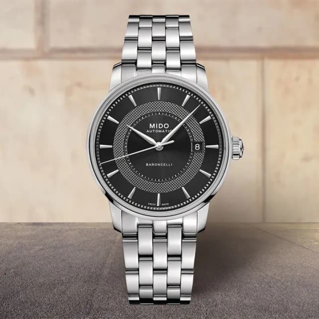 【MIDO 美度】官方授權 Baroncelli 永恆系列機械錶-39mm 手錶 送禮 推薦(M0374071105101)
