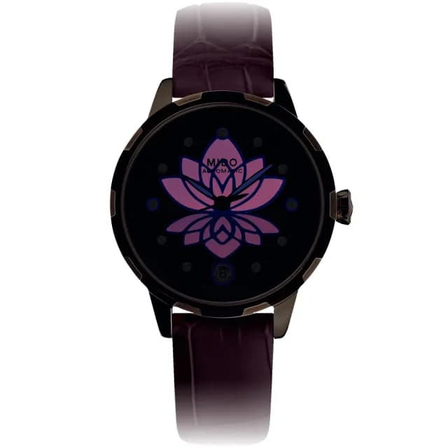 【MIDO 美度】Rainflower Night 花雨系列機械女錶-34mm 手錶 禮物 推薦(M0432073610600)